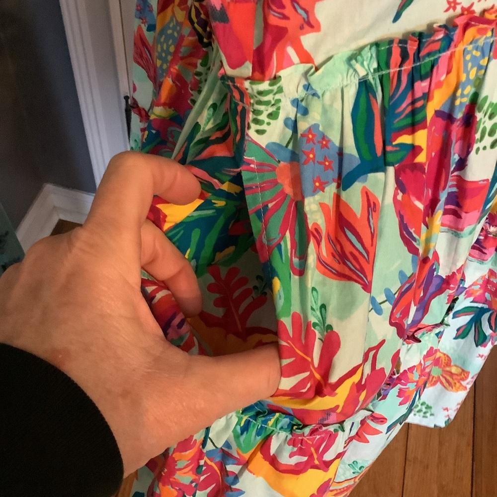 Sohana Floral Tiered Short-Sleeve Dress - Multicolor Print - Picture 4 of 7